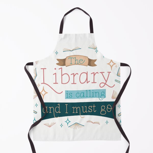 Item preview, The Library Is Calling and I Must Go – Whimsical Reading Quote Design designed and sold by AvviareArt.