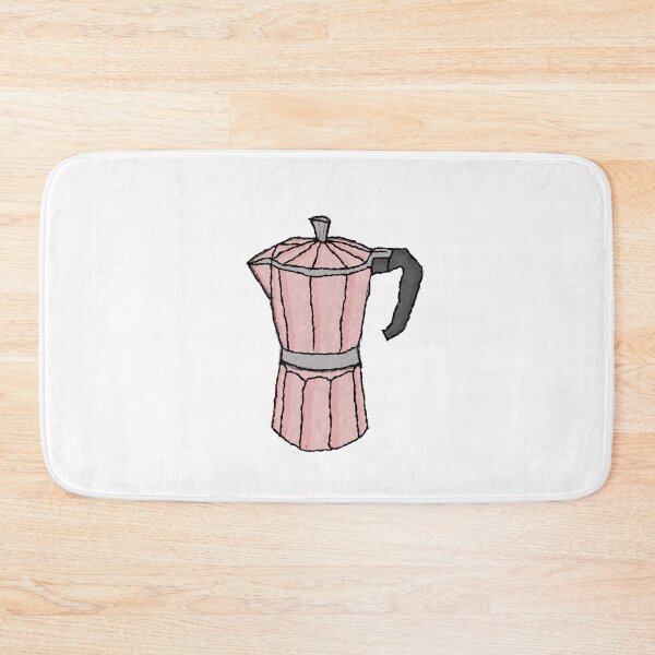 Item preview, Hand-Drawn Pink Coffee Pot Illustration on White Background designed and sold by sigoisette.
