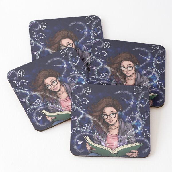 Item preview, Fantasy Reader Girl – Magical Book Art with Audiobook Vibes designed and sold by AvviareArt.