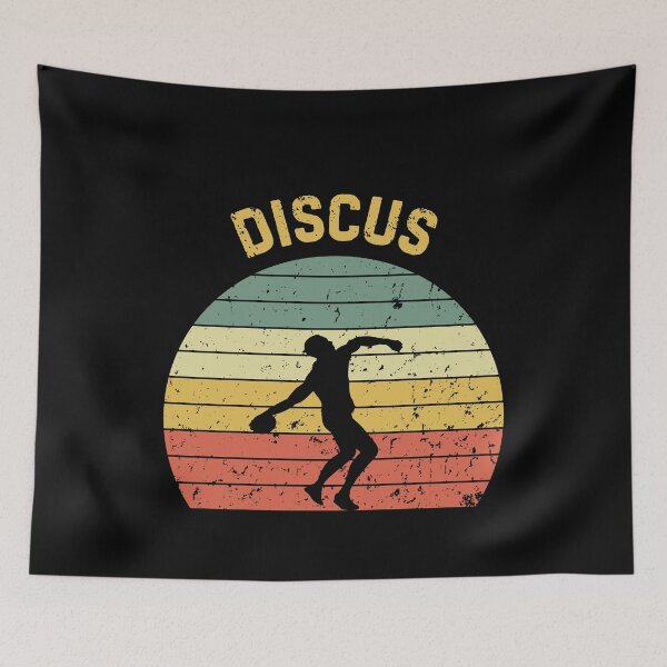 Item preview, Discus Throw Retro Sunset Thrower Silhouette designed and sold by StrideSuccess.