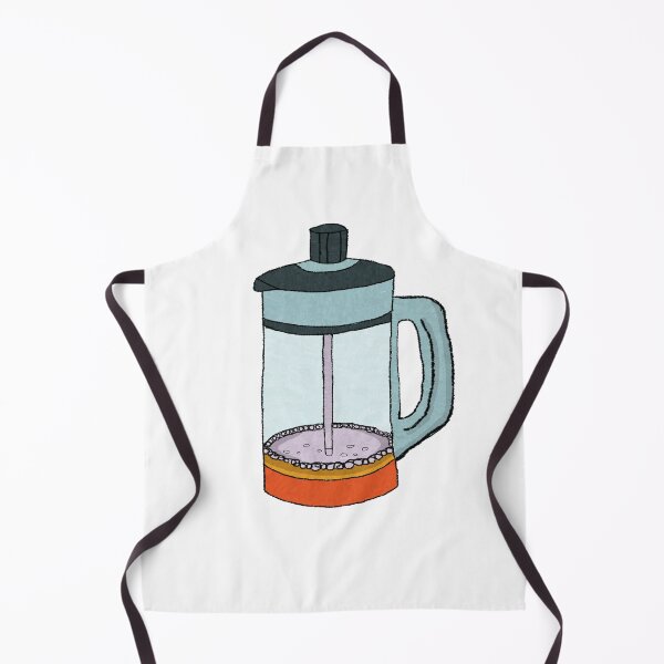 Item preview, Colorful Illustrated French Press Coffee Maker Isolated on White Background designed and sold by sigoisette.