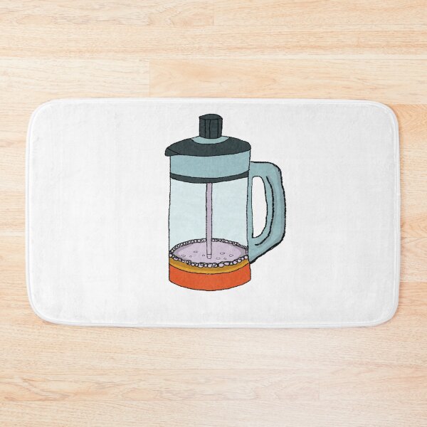 Item preview, Colorful Illustrated French Press Coffee Maker Isolated on White Background designed and sold by sigoisette.