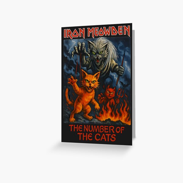 Item preview, Iron Meowden – The Number of the Cats designed and sold by bvnf.