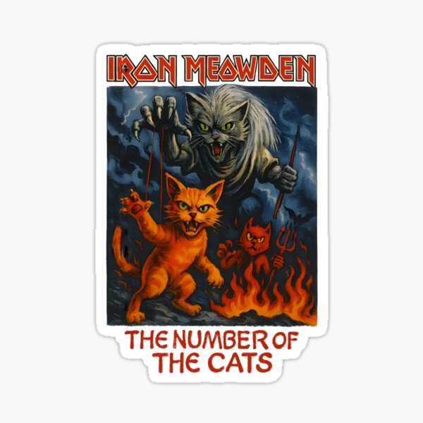Item preview, Iron Meowden – The Number of the Cats designed and sold by bvnf.