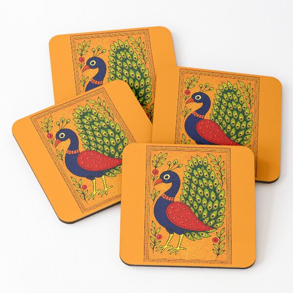 Item preview,  Folk Art Peacock – Mithila Painting Inspired Design designed and sold by ShreecreatE.