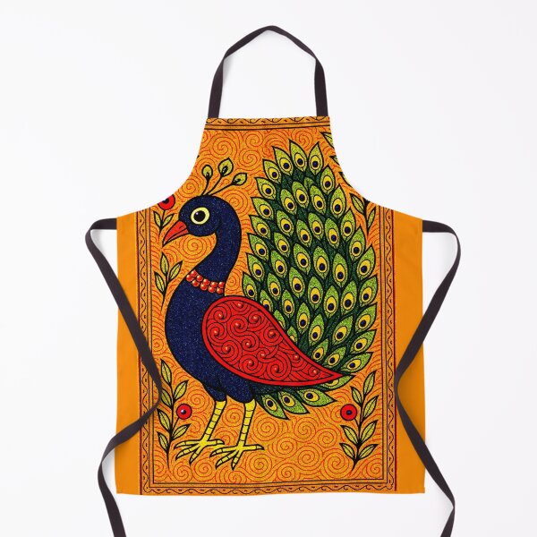 Item preview, Folk Art Peacock – Mithila Painting Inspired Design designed and sold by ShreecreatE.