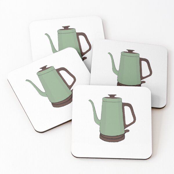 Item preview, Vintage Green Electric Kettle Drawing for Kitchen or Home Decor Concepts designed and sold by sigoisette.