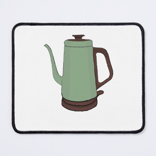 Aperçu de l'œuvre Dessin de bouilloire électrique verte vintage pour la décoration de la cuisine ou de la maison créée et vendue par sigoisette.