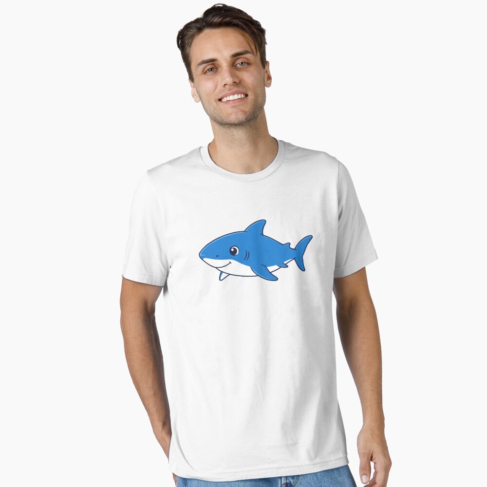 Cute Cartoon Shark Sticker Poster