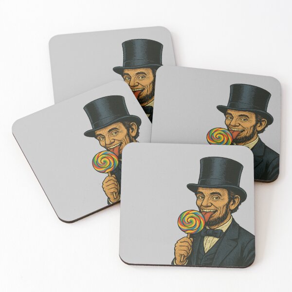 Item preview, Honest Abe’s Sweet Tooth – Vintage Lollipop Parody Art designed and sold by Benja & Co..