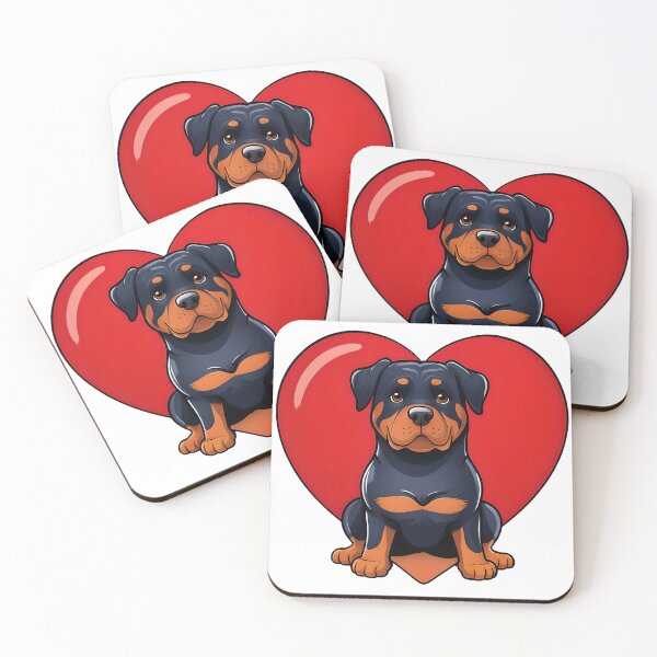 Item preview, Rottweiler Heart Cartoon designed and sold by MountAshDesigns.