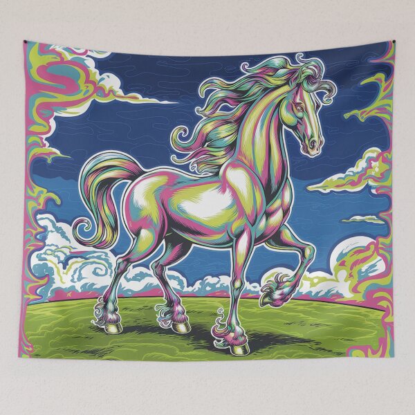 Item preview, A slim, strong horse in a psychedelic style. designed and sold by Lilashakti ⭐️ ⭐️ ⭐️ ⭐️ ⭐️.