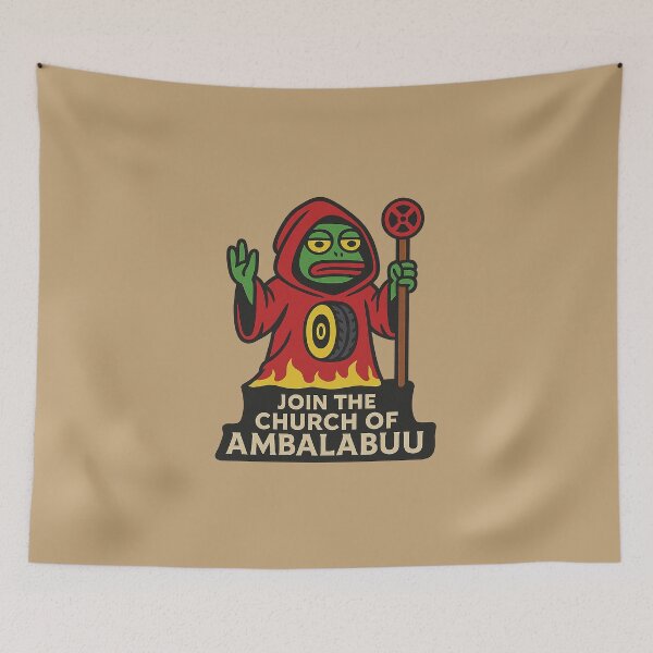 Item preview, Join the Church of Ambalabuu Sticker – Cult Meme Aesthetic Brainrot Humor designed and sold by YuliaHulia.
