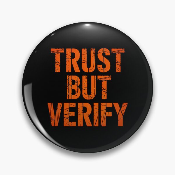 Item preview, Trust But Verify Bold Statement Graphic Critical Thinkers designed and sold by Amanda's Factory.