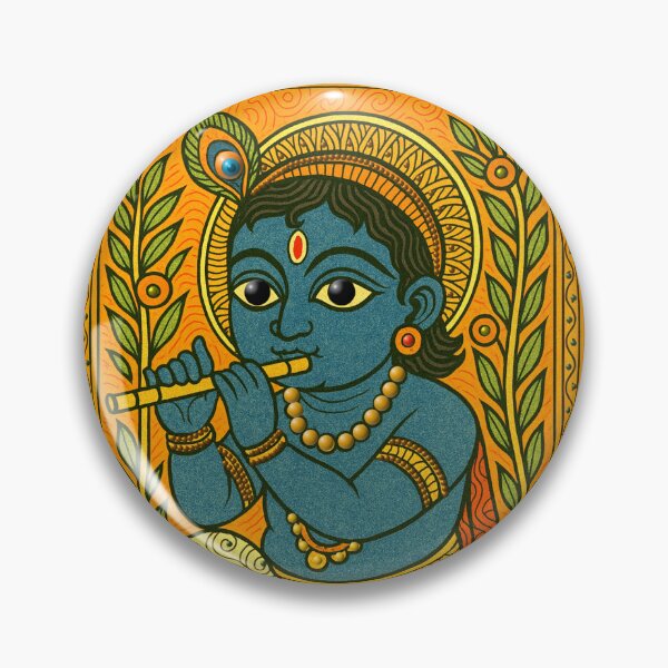 Item preview, Little Krishna – Madhubani Folk Art Style designed and sold by ShreecreatE.