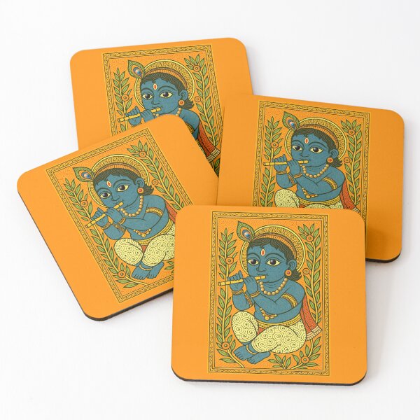 Item preview, Little Krishna – Madhubani Folk Art Style designed and sold by ShreecreatE.
