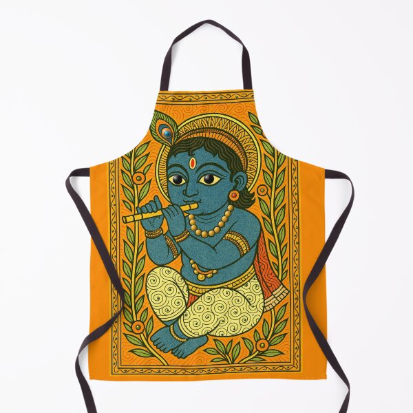 Item preview, Little Krishna – Madhubani Folk Art Style designed and sold by ShreecreatE.