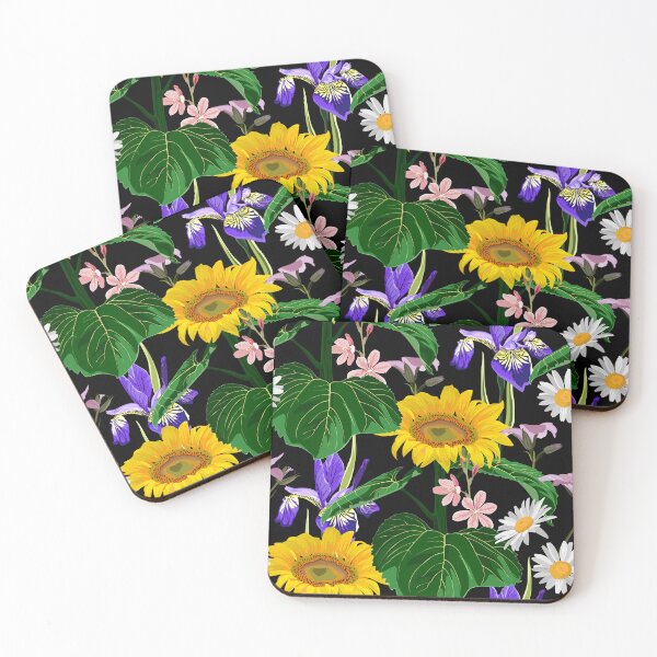 Item preview, Elegant seamless floral pattern with flowers. Endless design with  sunflowers, irys, roses and daisy for printing. designed and sold by MatyKotiv.