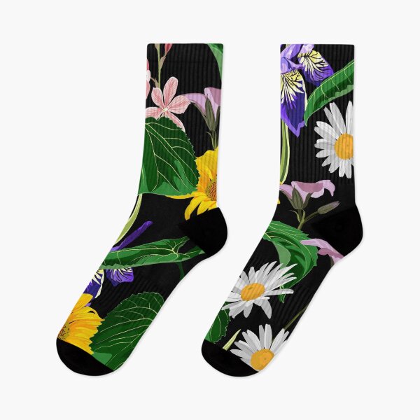 Item preview, Elegant seamless floral pattern with flowers. Endless design with  sunflowers, irys, roses and daisy for printing. designed and sold by MatyKotiv.