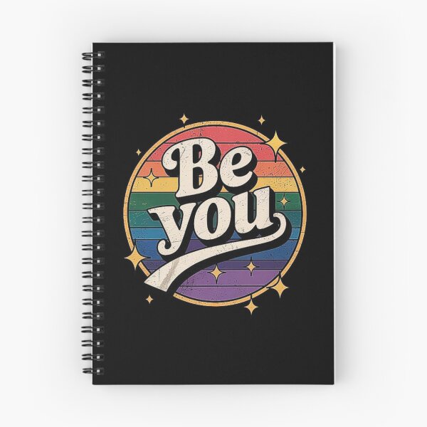 Item preview, Retro Be You Quote with Rainbow Pride Background and Stars designed and sold by love3617.