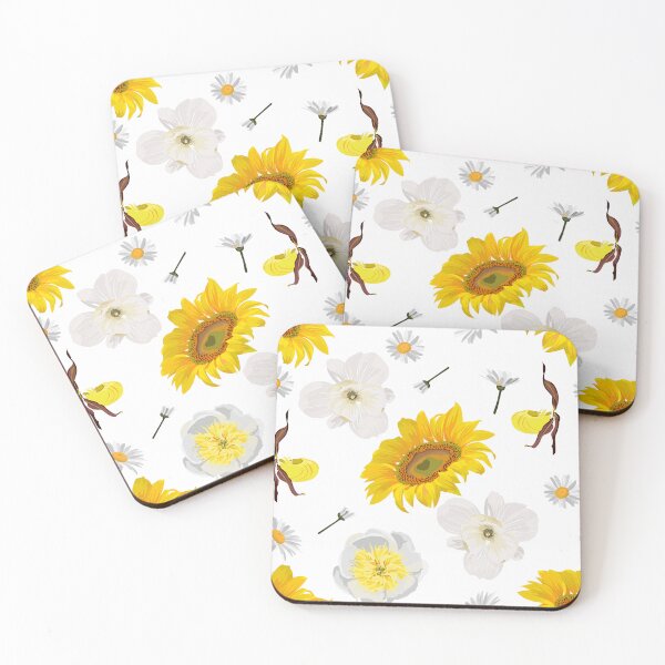 Item preview, Elegant seamless floral pattern with flowers. Endless design with  sunflowers, magnolia, orchid and daisy for printing. designed and sold by MatyKotiv.