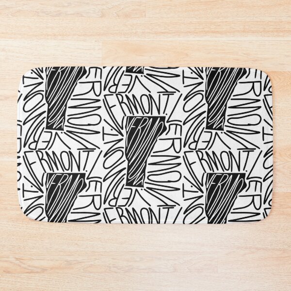 Item preview, Vermont State - VT Map and Flag - Black and White - Typography USA The Green Mountain State designed and sold by Ranggasme.