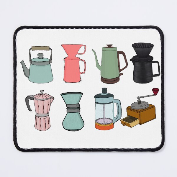 Item preview, Hand-Drawn Illustration of Various Coffee Brewing Tools and Equipment designed and sold by sigoisette.