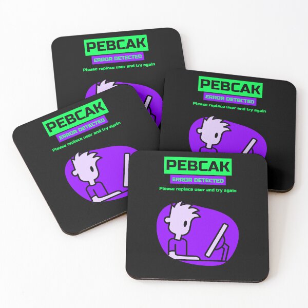 Item preview, Pebcak Error Detected T-Shirt designed and sold by GlitchGearStore.