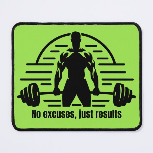 Item preview, No Excuses Just Results - Motivational Gym Fitness Design designed and sold by ZENTIO.