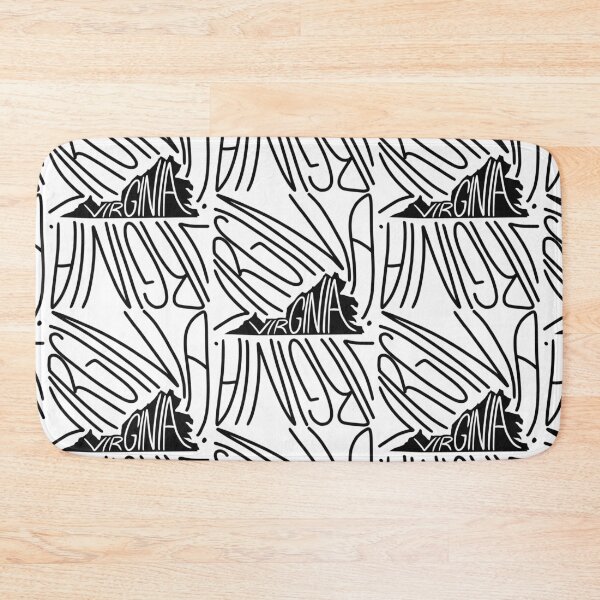 Item preview, Virginia State - VA Map and Flag - Black and White - Typography USA Mother of States designed and sold by Ranggasme.