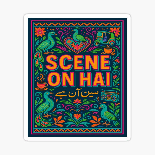 Item preview, Scene On Hai – Desi Truck Art Vibes designed and sold by StudioCultura.