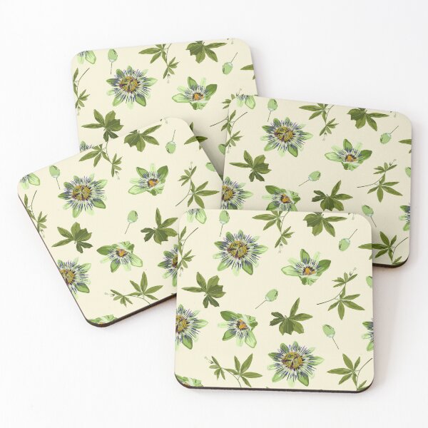 Item preview, Seamless tropical palm leaves, Passiflora flowers. Jungle leaves. designed and sold by MatyKotiv.