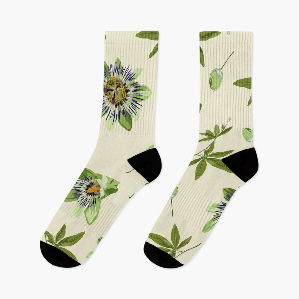 Item preview, Seamless tropical palm leaves, Passiflora flowers. Jungle leaves. designed and sold by MatyKotiv.