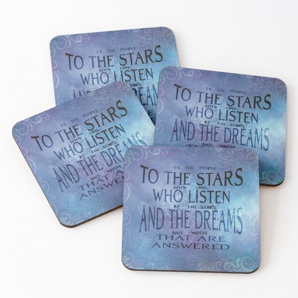 Item preview, To the Stars Who Listen – Dreamy Book Quote Watercolor Design designed and sold by AvviareArt.