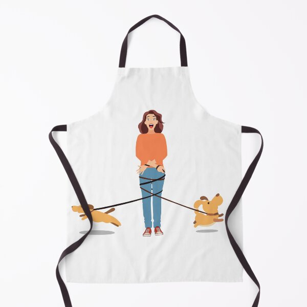 Item preview, Girl entangled in dogs’ leashes  designed and sold by InkyKidArt.