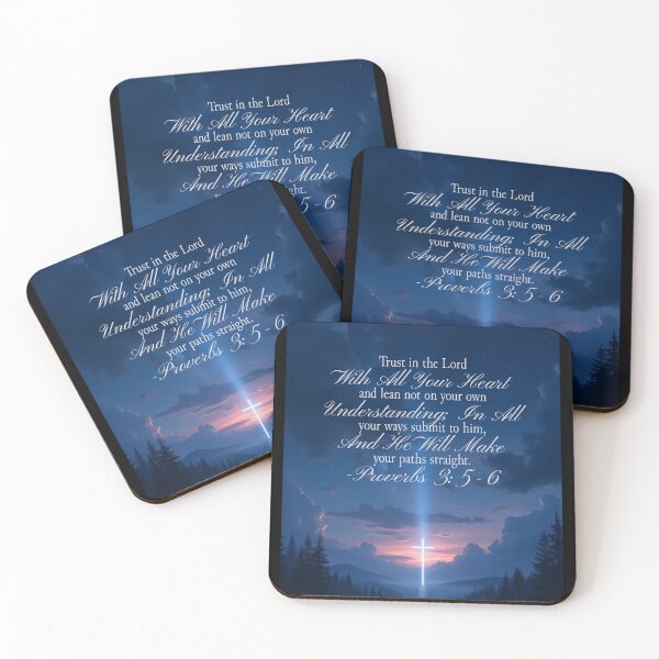 Item preview, Proverbs 3:5-6 Christian Bible Verse Image designed and sold by Our Bible Journey.