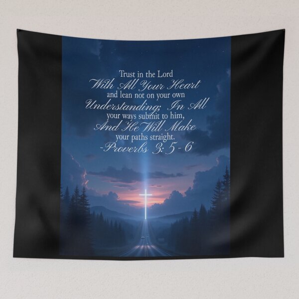 Item preview, Proverbs 3:5-6 Christian Bible Verse Image designed and sold by Our Bible Journey.