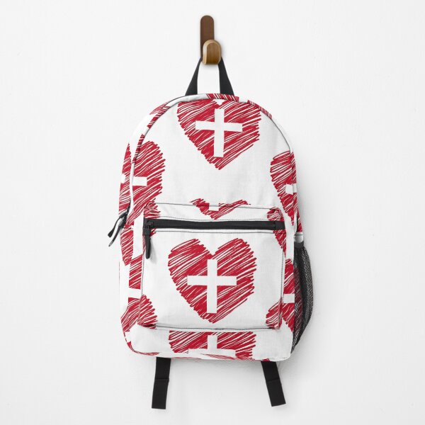 Item preview, Red Scribble Heart with Cross – Christian Faith Design #2 designed and sold by PromptYou.