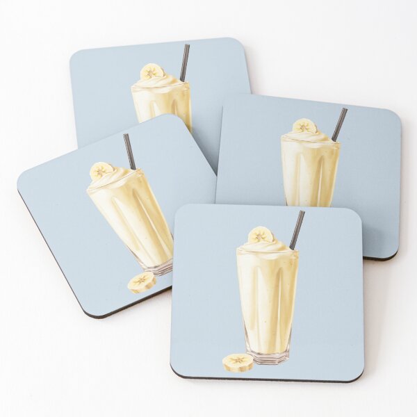 Item preview, Banana Smoothie in a Tall Glass with Straw designed and sold by Violet Peonies.