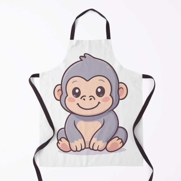 Item preview, Adorable Cartoon Gorilla with Big Smile designed and sold by Emanova9.