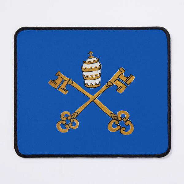 Item preview, Papal Keys (Blue) designed and sold by Snowroseblossom.