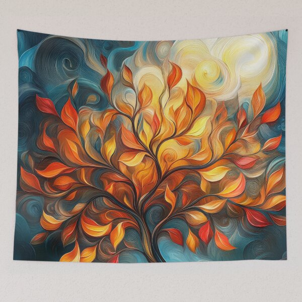 Item preview, Moon over Mystical Autumn Tree of Life  designed and sold by MargaretWiktor.