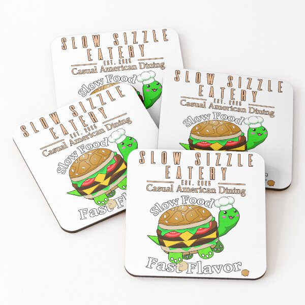 Item preview, Slow Food, Fast Flavor – Turtleburger Diner Mascot Design designed and sold by SHHCreations.