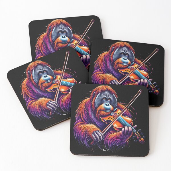 Item preview, Jungle Symphony Rises, Orangutan Playing Violin designed and sold by Tiszert.
