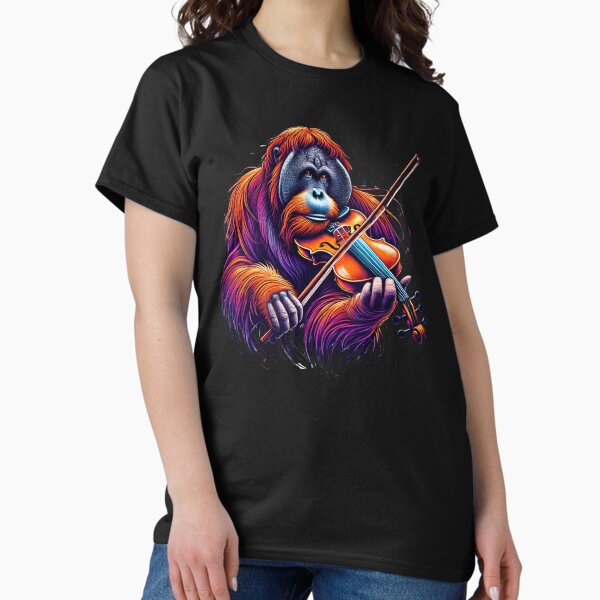 Item preview, Jungle Symphony Rises, Orangutan Playing Violin designed and sold by Tiszert.