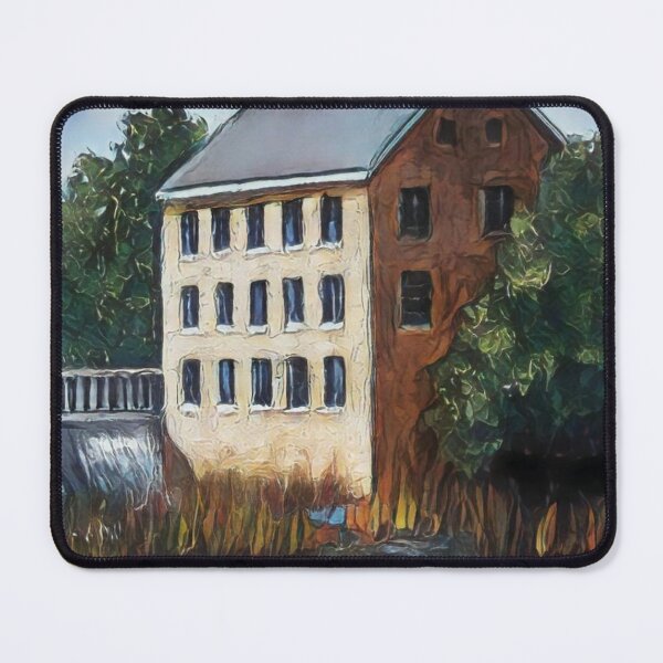 Item preview, Old Stone Grist Mill Painting, Mill By Stream designed and sold by JoyfulWhimsy.