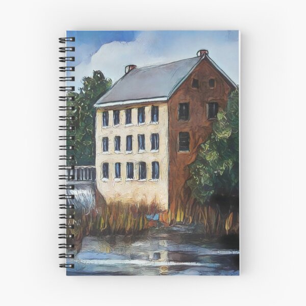 Item preview, Old Stone Grist Mill Painting, Mill By Stream designed and sold by JoyfulWhimsy.