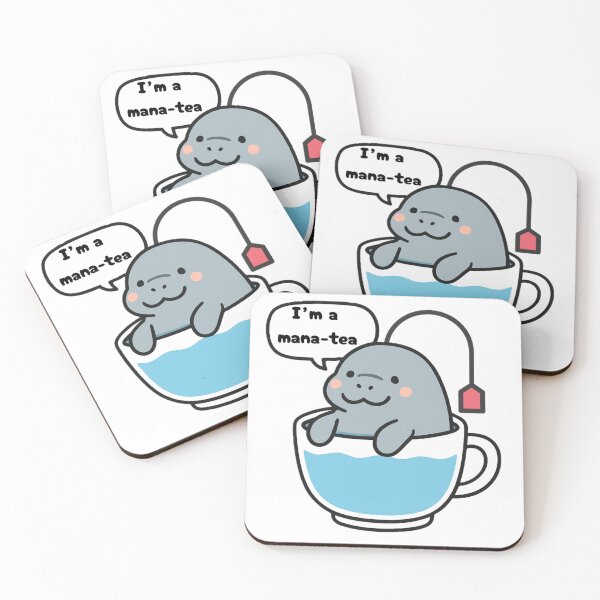Item preview, Mana-Tea – Cute Manatee in a Teacup Saying “I’m a Mana-Tea” designed and sold by OB Print.
