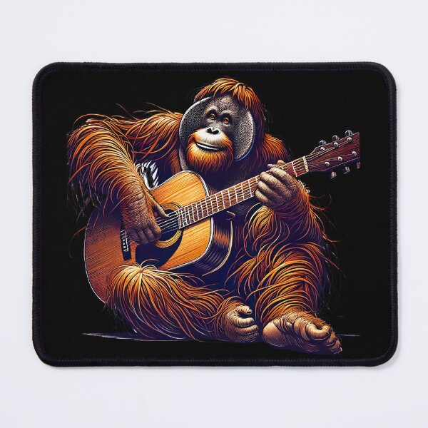 Item preview, Ape Strings Attached, Orangutan Playing Gitar designed and sold by Tiszert.