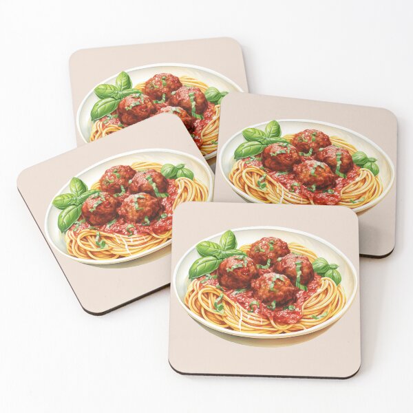Item preview, Spaghetti and Meatballs in a Bowl designed and sold by Violet Peonies.